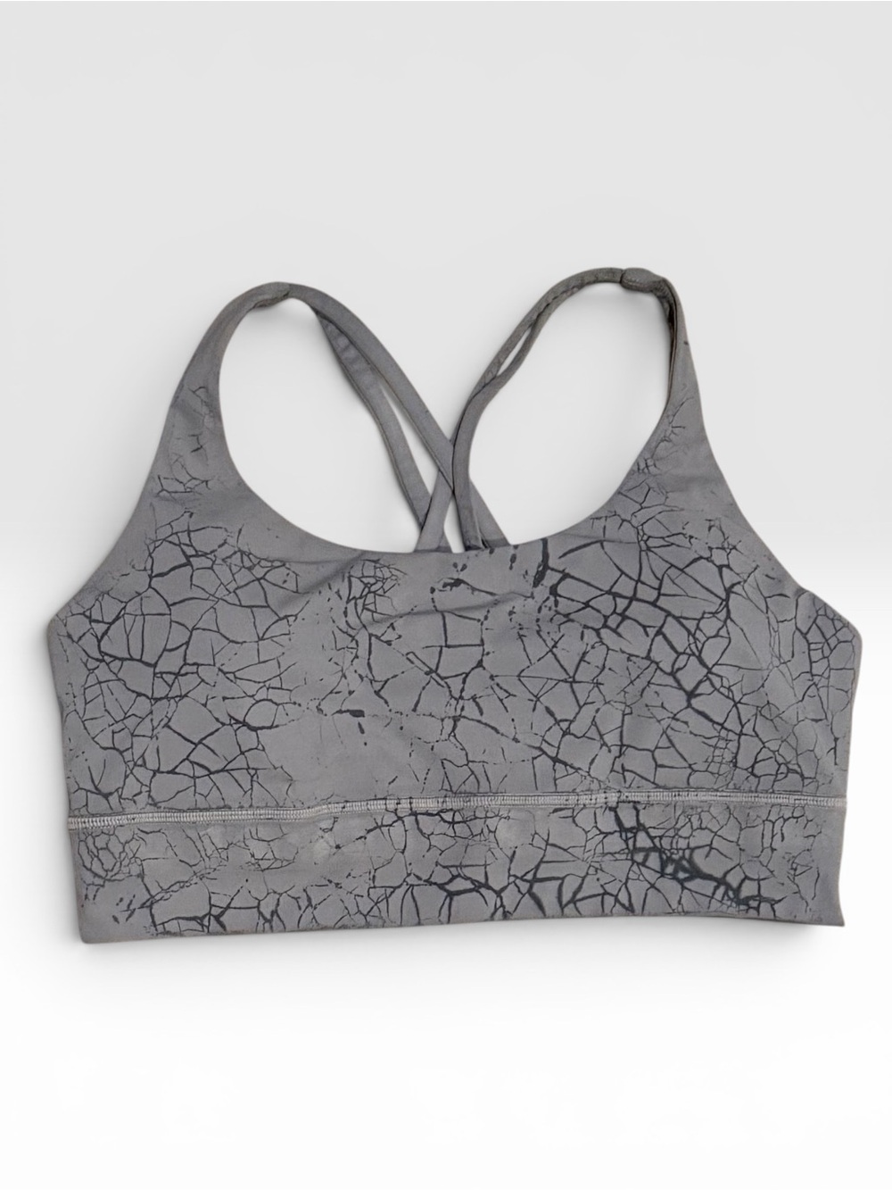 Lululemon Energy Longline Bra Thread Dye Rover Black Size 12